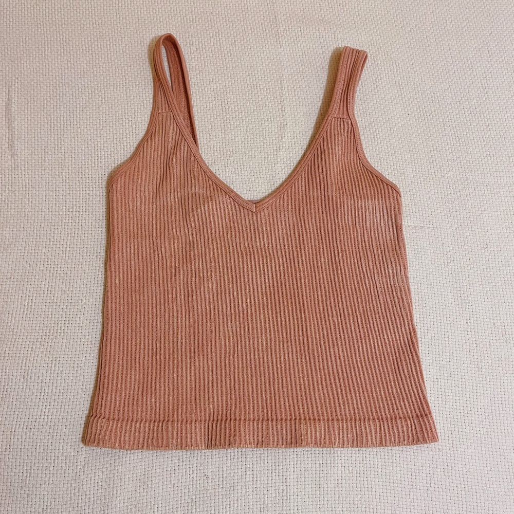 light pink seamless tank top